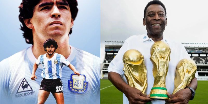 Maradona và Pele là 2 huyền thoại trong quá khứ